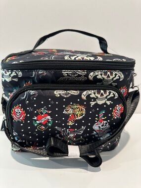 NWT Ed Hardy Lunch Tote with Thermal Lining and detachable Crossbody Strap